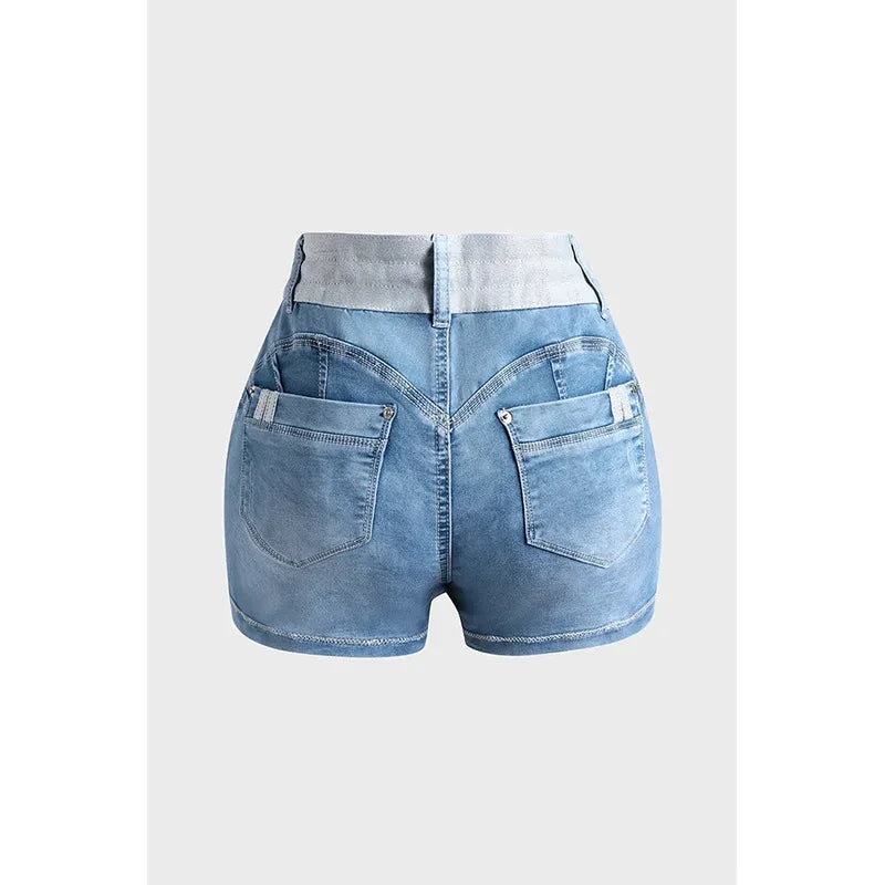 Uptown High-Rise Denim Skirt