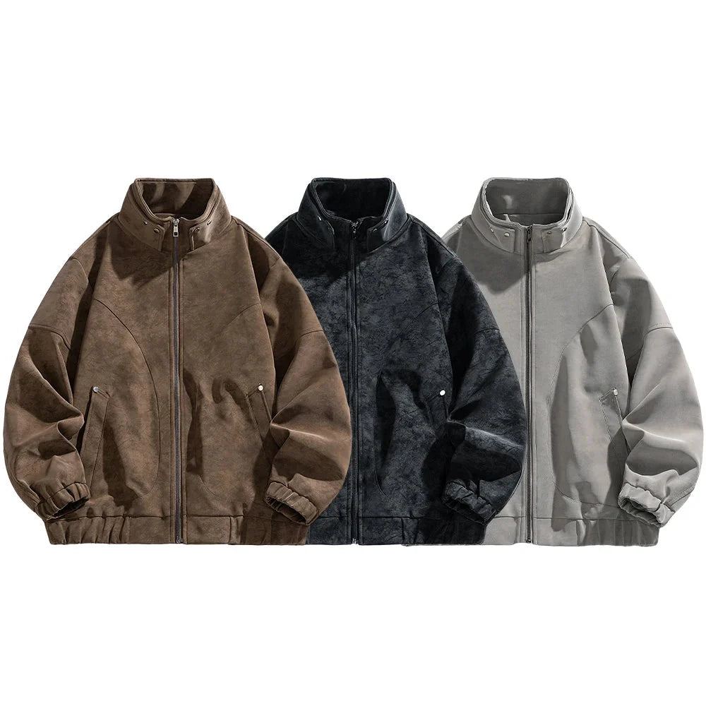 Tavren Leather Collar Jacket