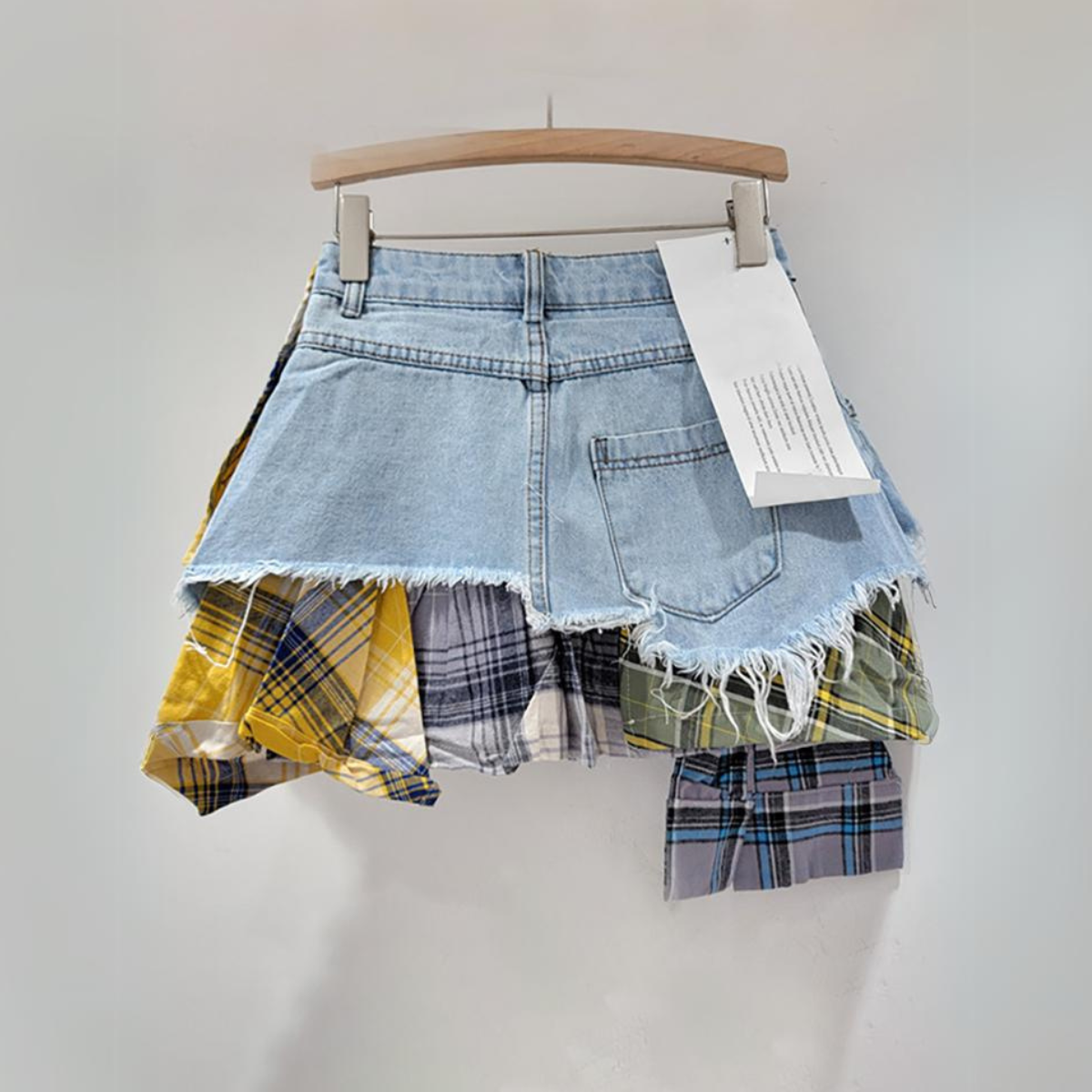 Patchflare Denim Skirt