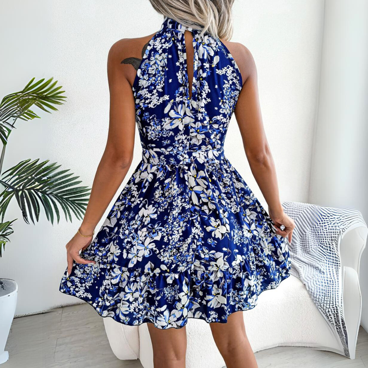 FloraSwing Halter Dress