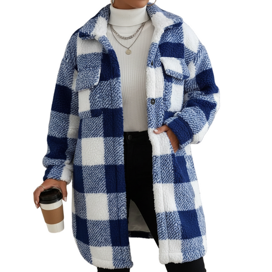 Cityscape Plaid Trench Coat