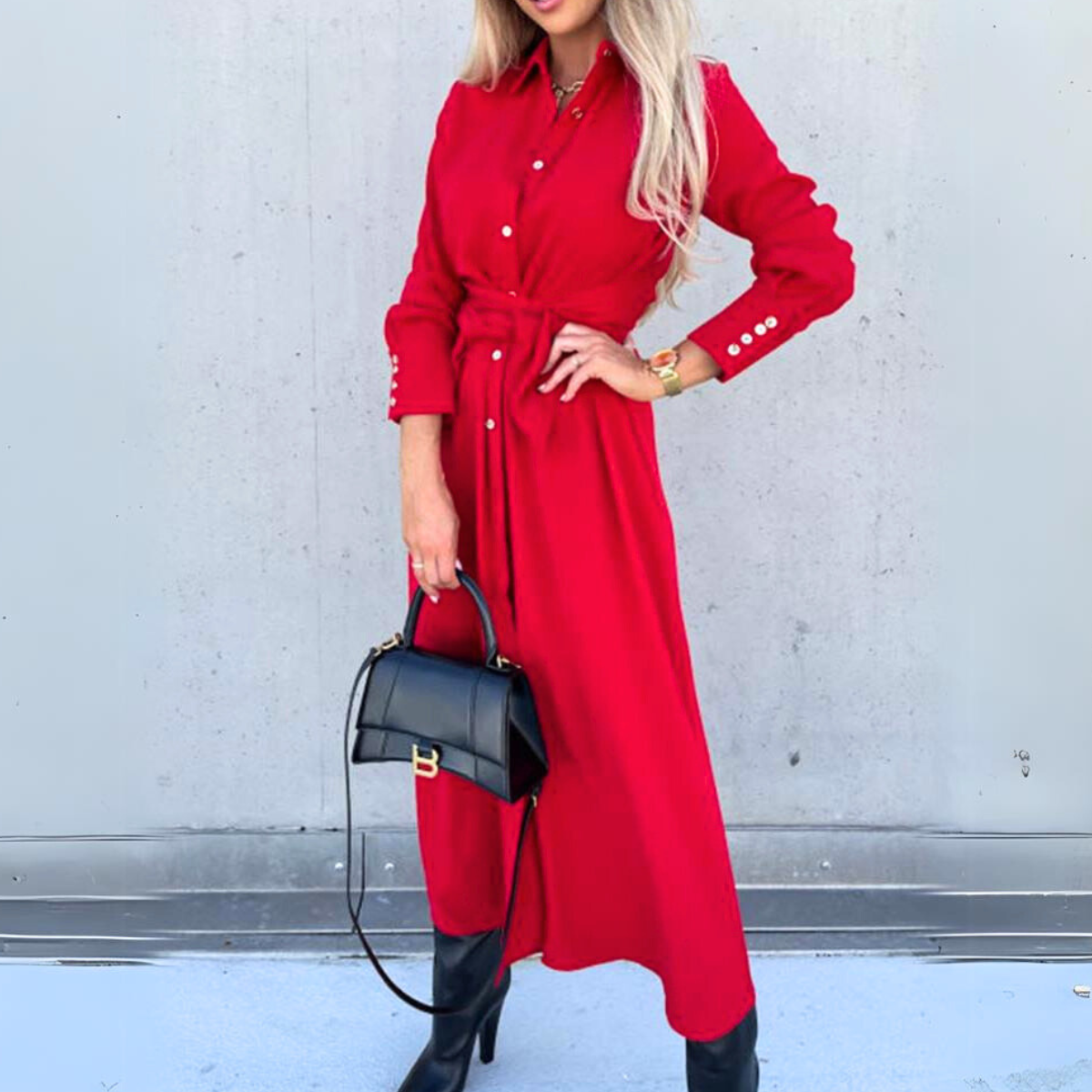 ModernMuse Lace-Up Maxi