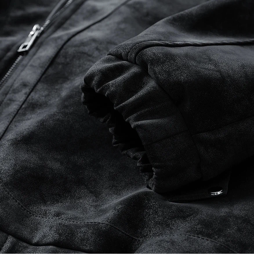 Tavren Leather Collar Jacket