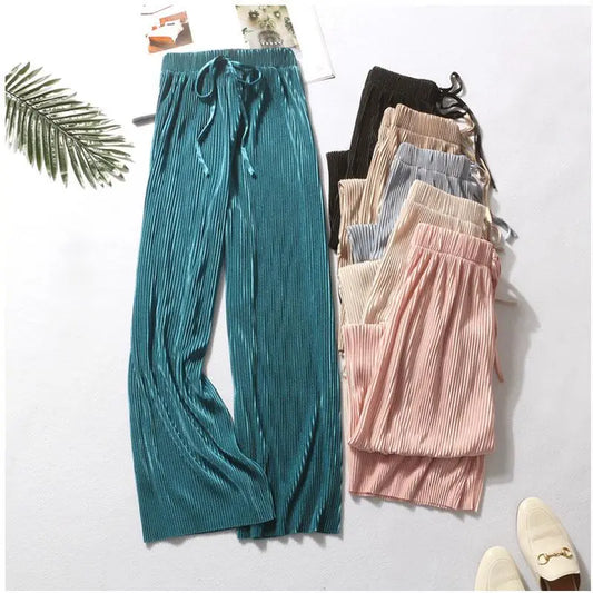 Pleated Wide Leg Pants