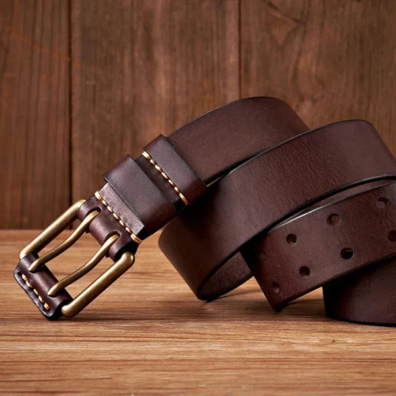 Cowhide Ranchman Belt