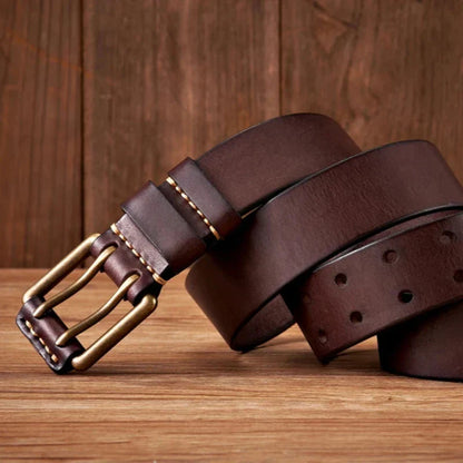 Cowhide Ranchman Belt