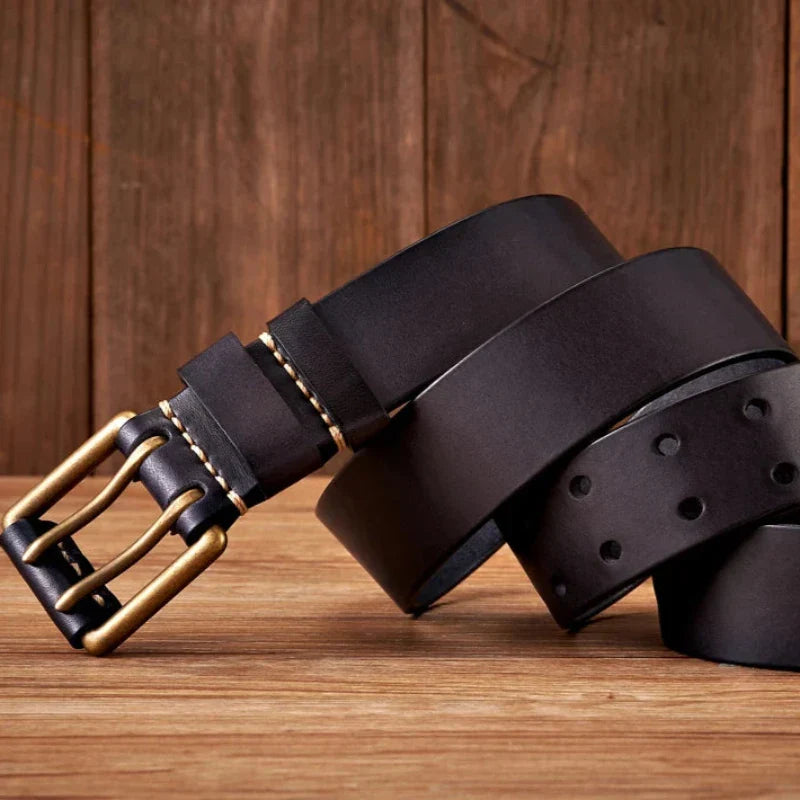 Cowhide Ranchman Belt