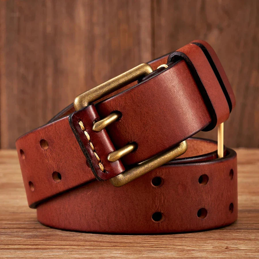 Cowhide Ranchman Belt