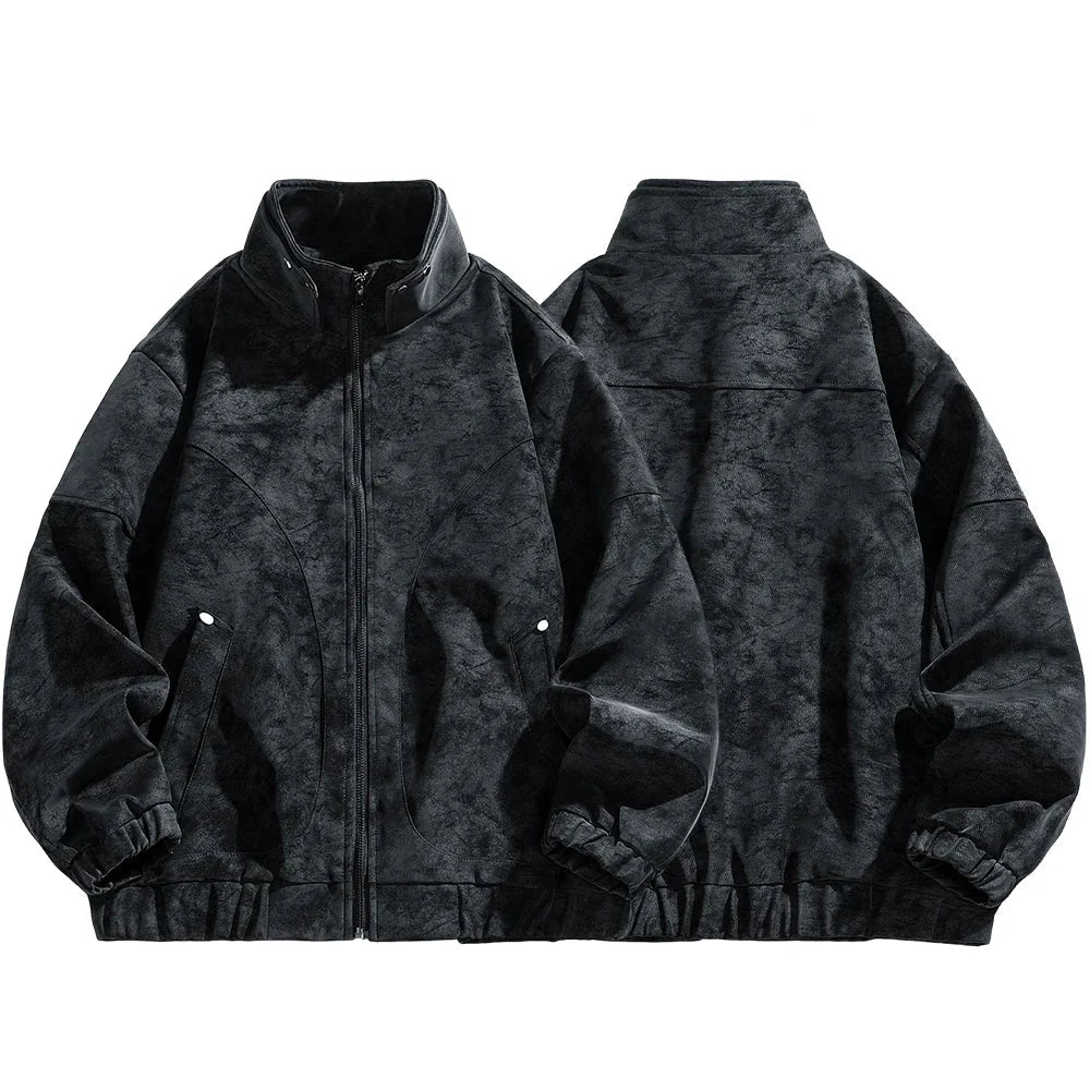 Tavren Leather Collar Jacket