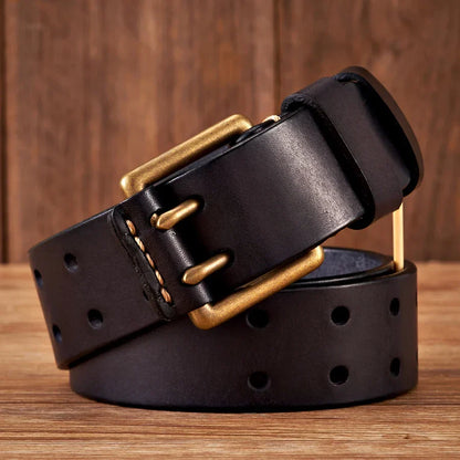 Cowhide Ranchman Belt
