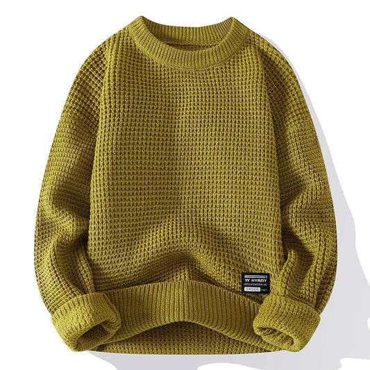 Oska Crewneck Waffle Knit Sweatshirt