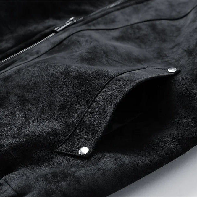 Tavren Leather Collar Jacket