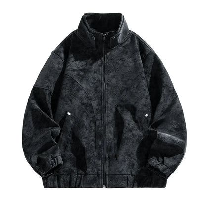 Tavren Leather Collar Jacket