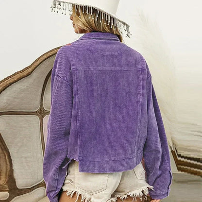 Fleur Sequin Corduroy Coat