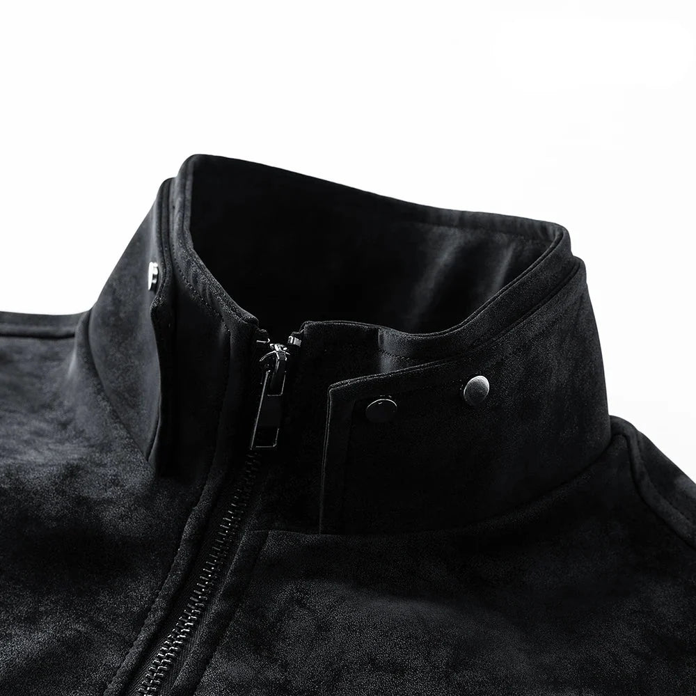 Tavren Leather Collar Jacket