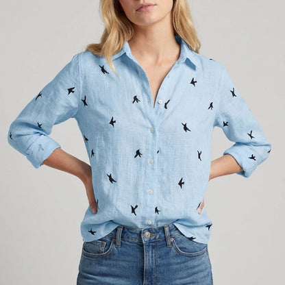 Chantilly Relaxed Button Blouse