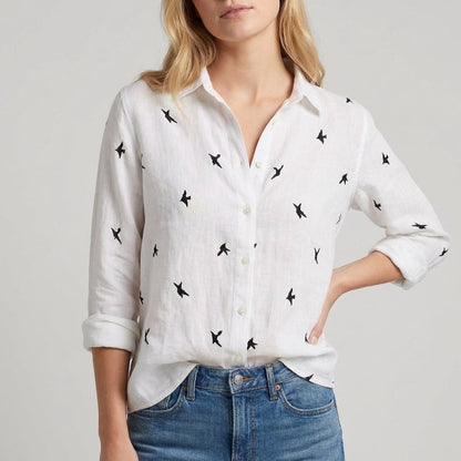 Chantilly Relaxed Button Blouse