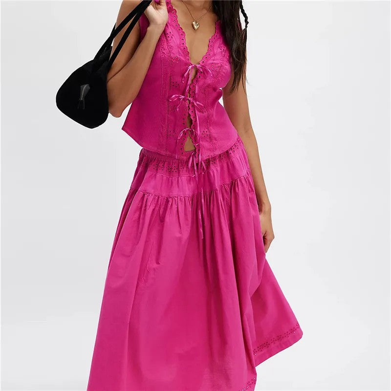 Solstice Eyelet Skirt Set