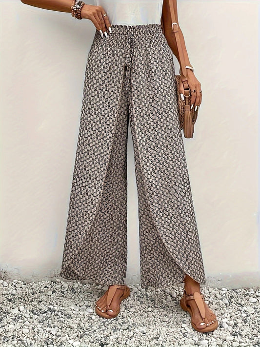 Positano Print Wide Leg Pants